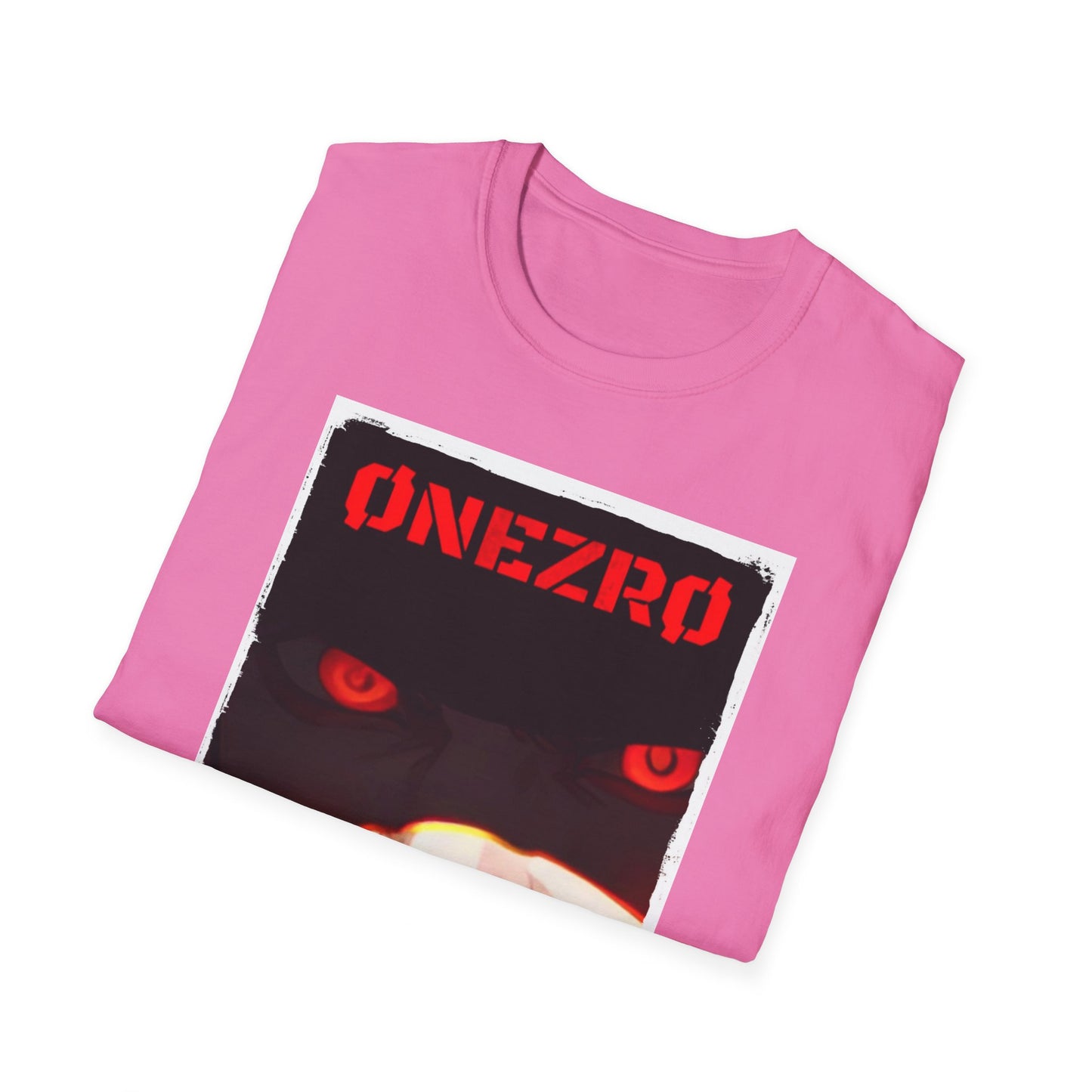 ØNEZRØ - Anime Face/Logo Unisex Softstyle T-Shirt