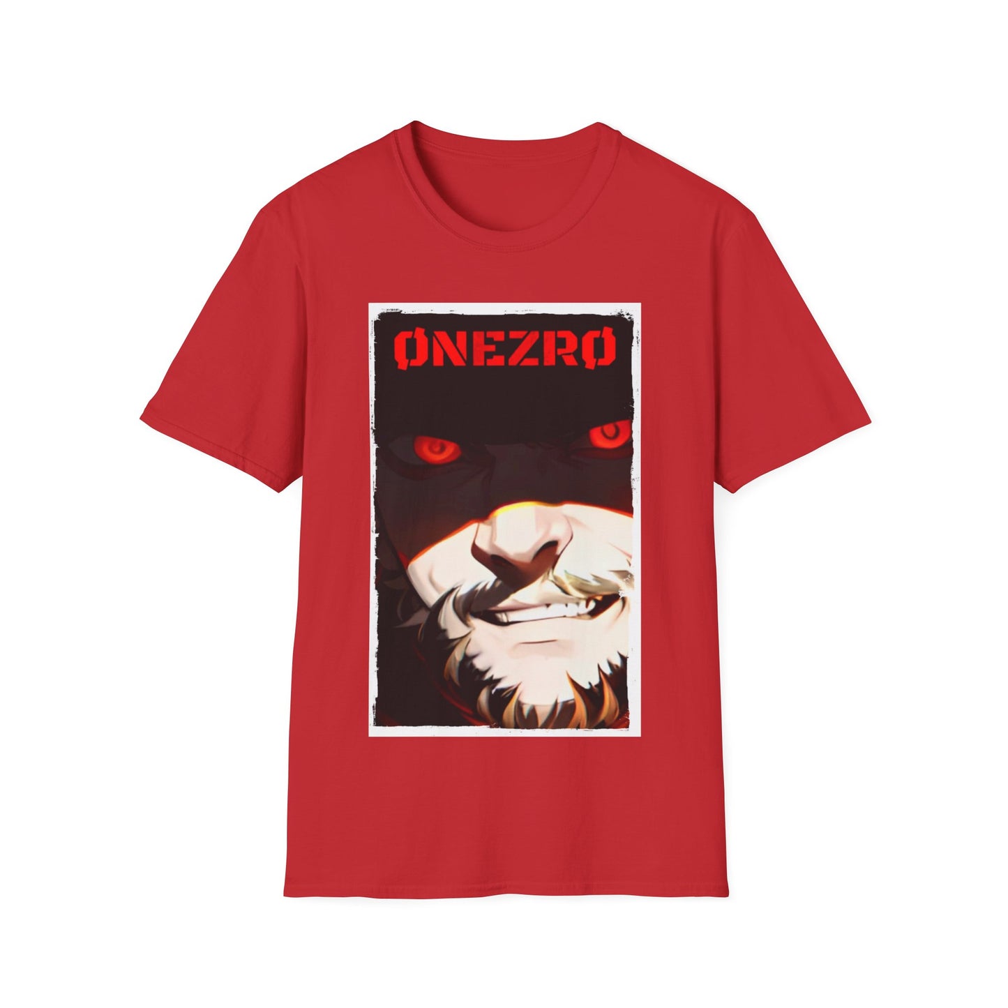 ØNEZRØ - Anime Face/Logo Unisex Softstyle T-Shirt