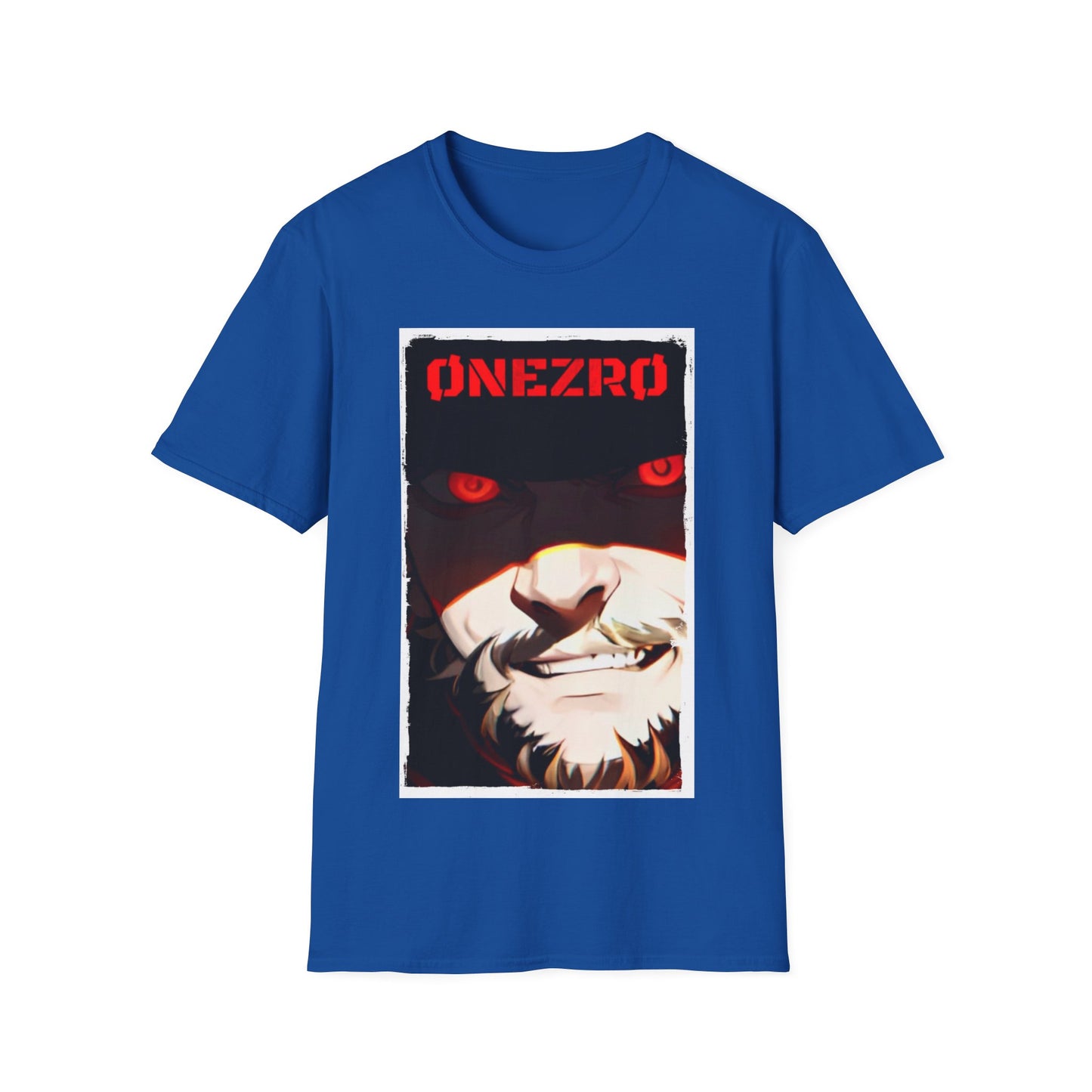 ØNEZRØ - Anime Face/Logo Unisex Softstyle T-Shirt