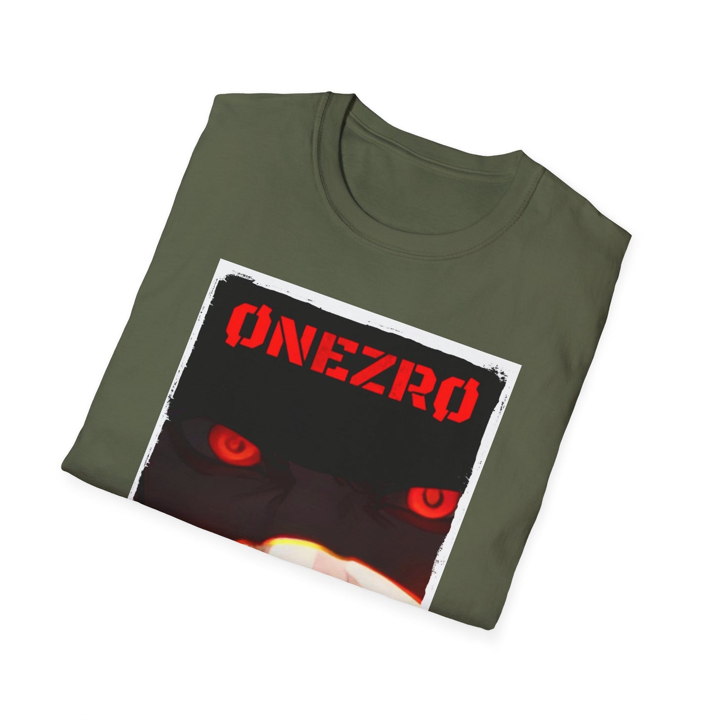 ØNEZRØ - Anime Face/Logo Unisex Softstyle T-Shirt