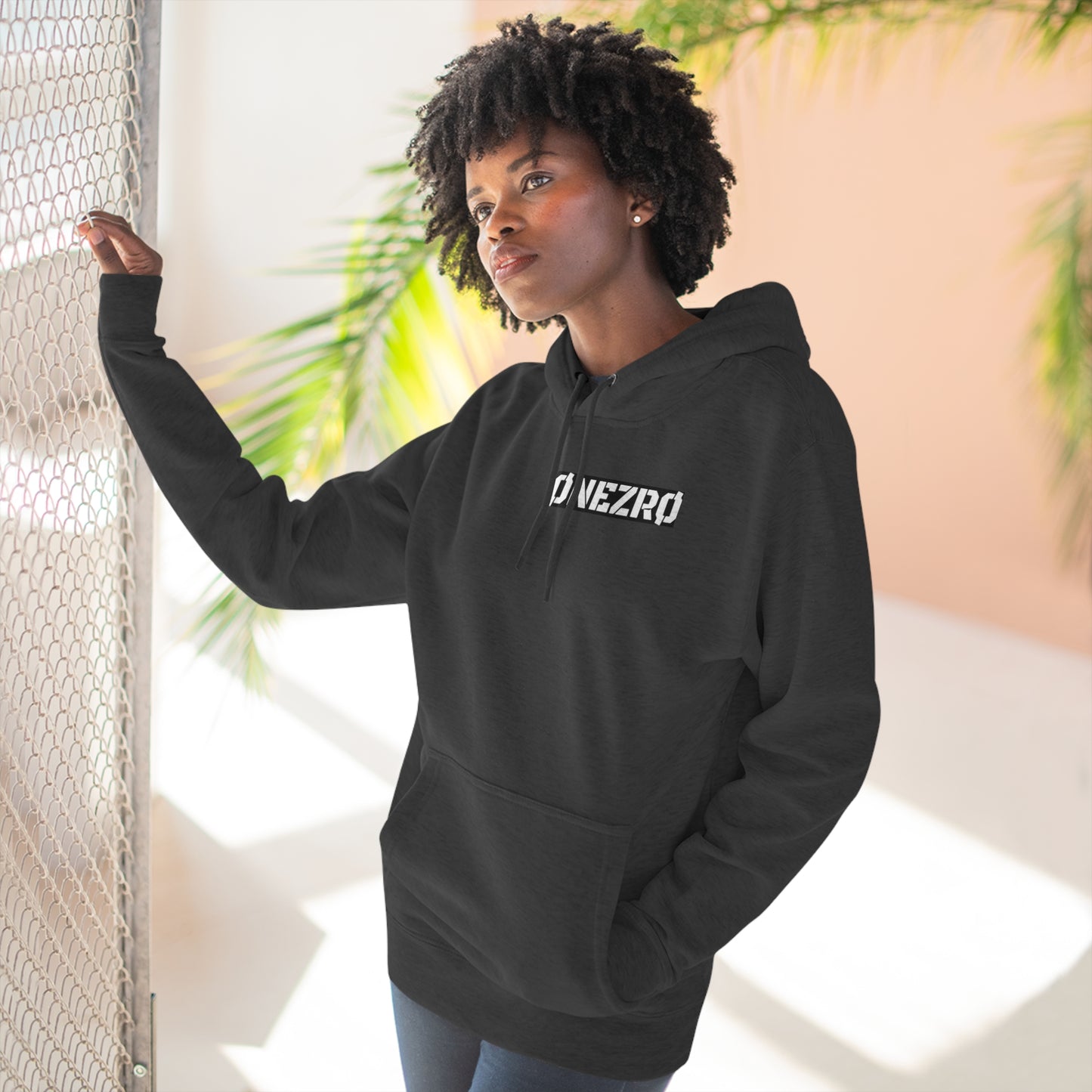 ØNEZRØ (White/Black BG Logo) Unisex Premium Pullover Hoodie