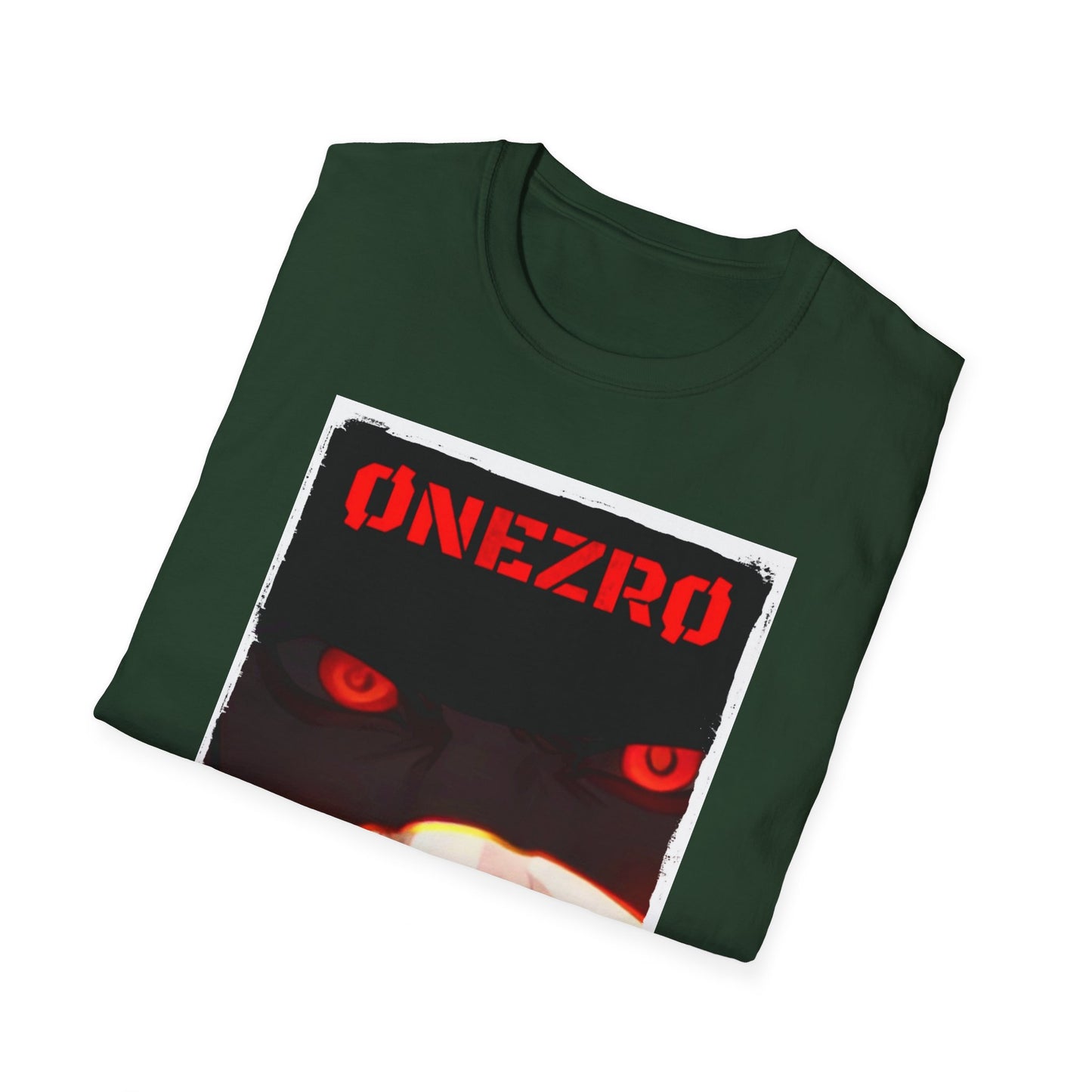 ØNEZRØ - Anime Face/Logo Unisex Softstyle T-Shirt