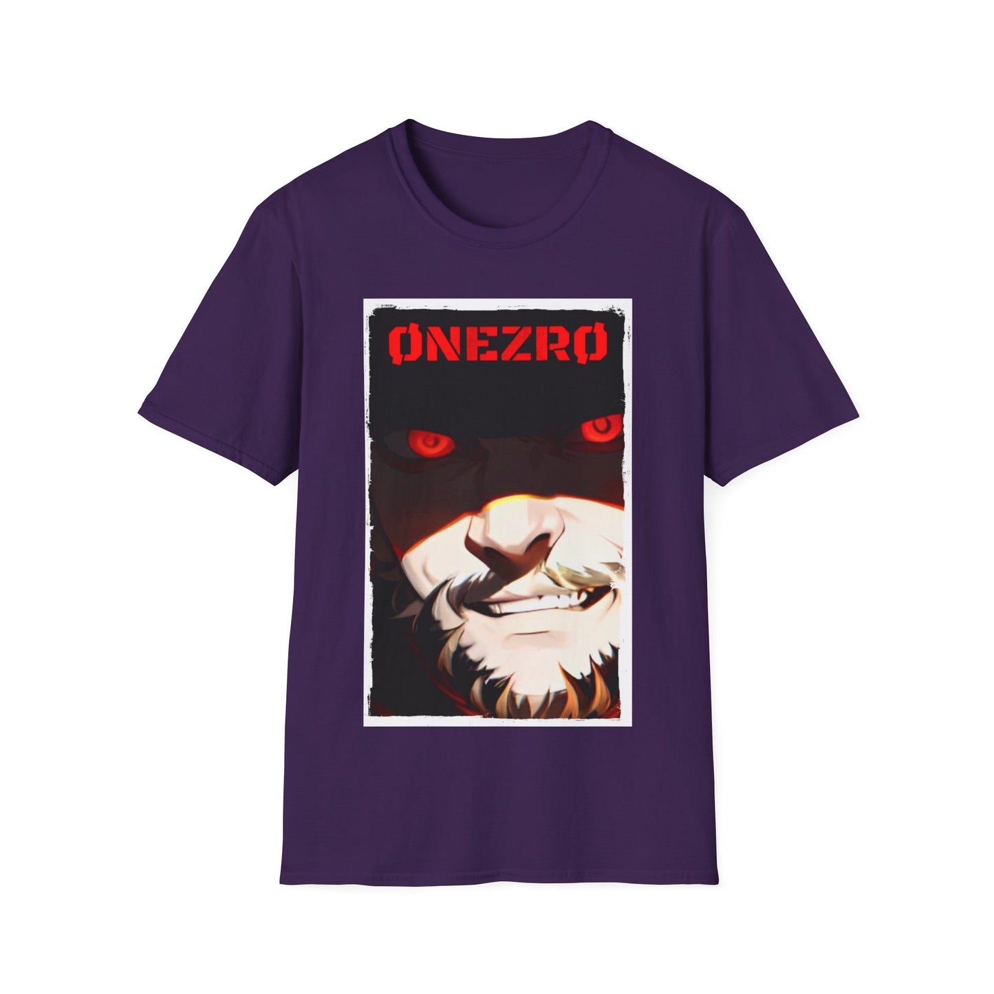 ØNEZRØ - Anime Face/Logo Unisex Softstyle T-Shirt