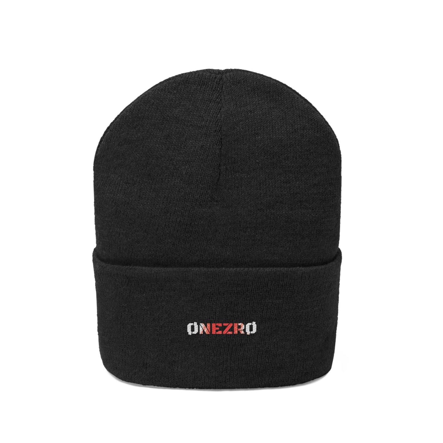 ØNEZRØ (White/Red Logo) Knit Beanie