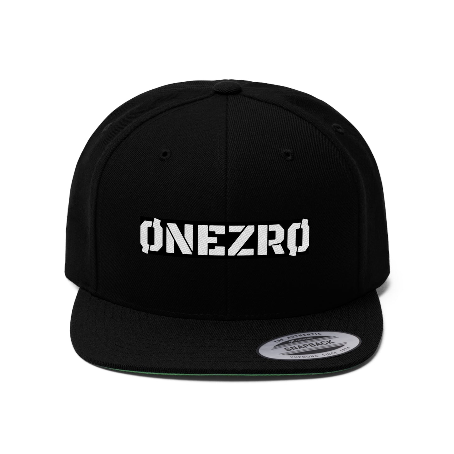 ØNEZRØ (White Logo) Unisex Flat Bill Hat