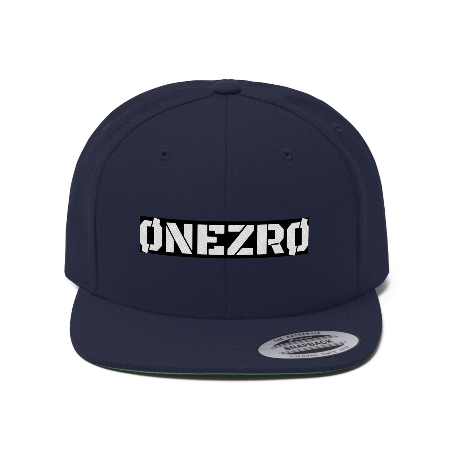 ØNEZRØ (White Logo) Unisex Flat Bill Hat