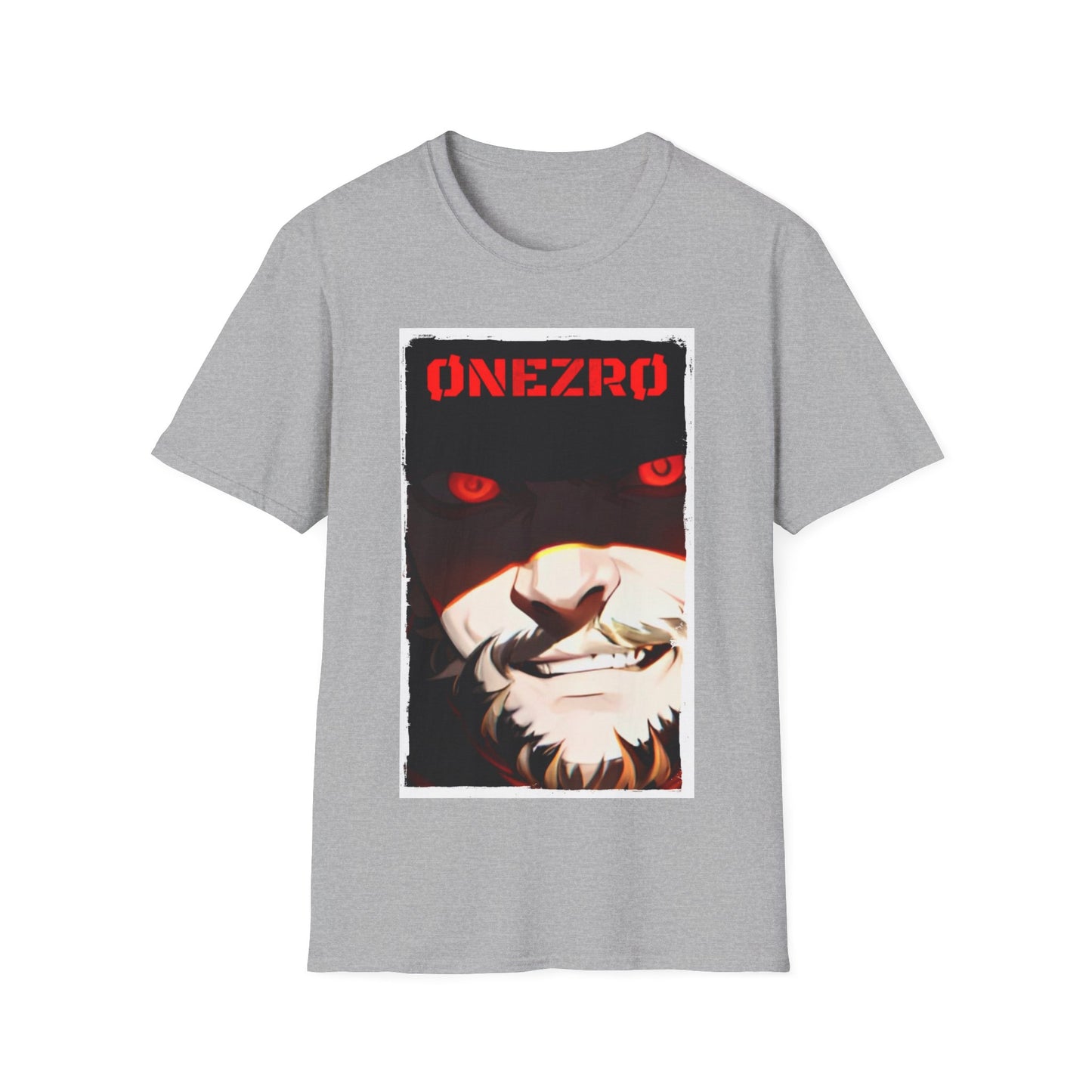 ØNEZRØ - Anime Face/Logo Unisex Softstyle T-Shirt