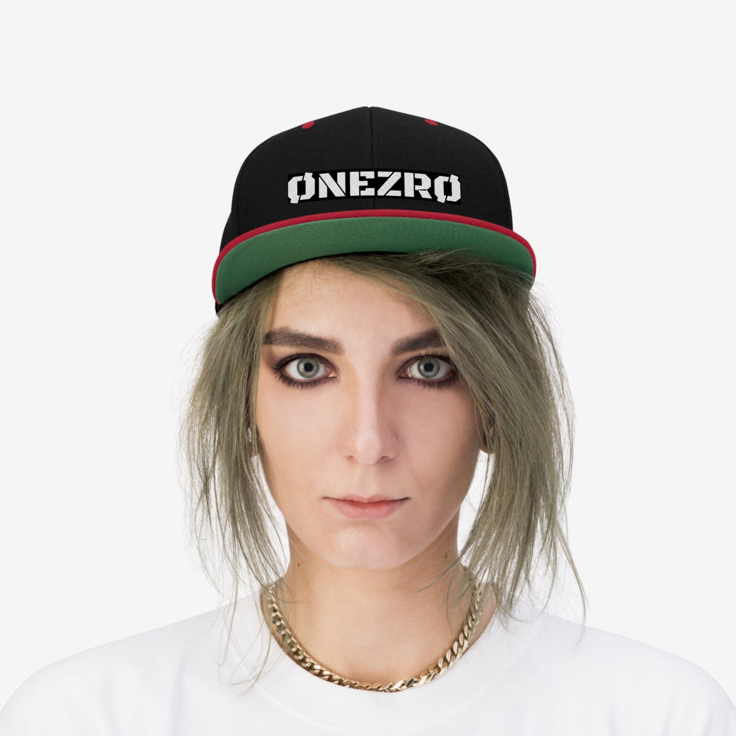 ØNEZRØ (White Logo) Unisex Flat Bill Hat