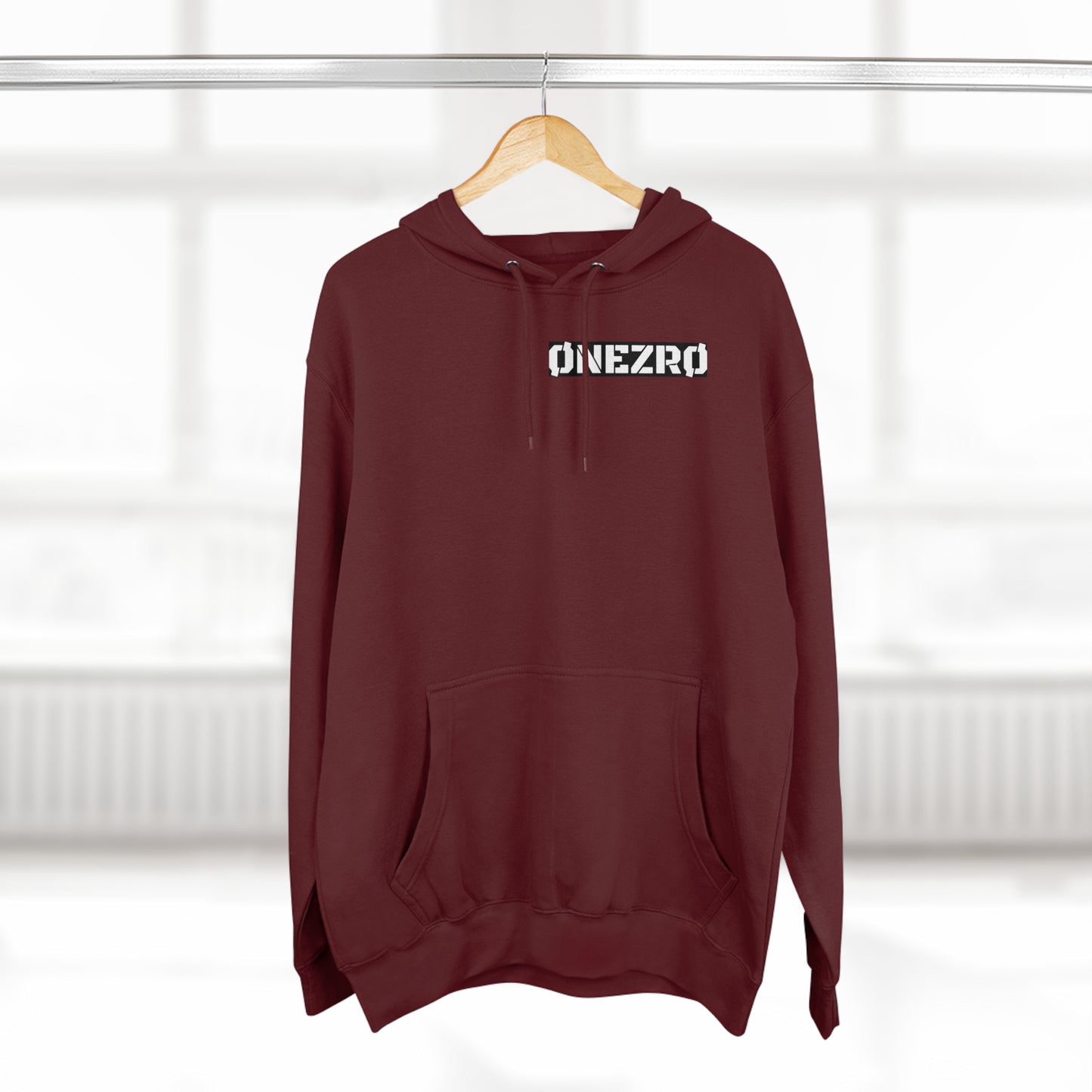 ØNEZRØ (White/Black BG Logo) Unisex Premium Pullover Hoodie