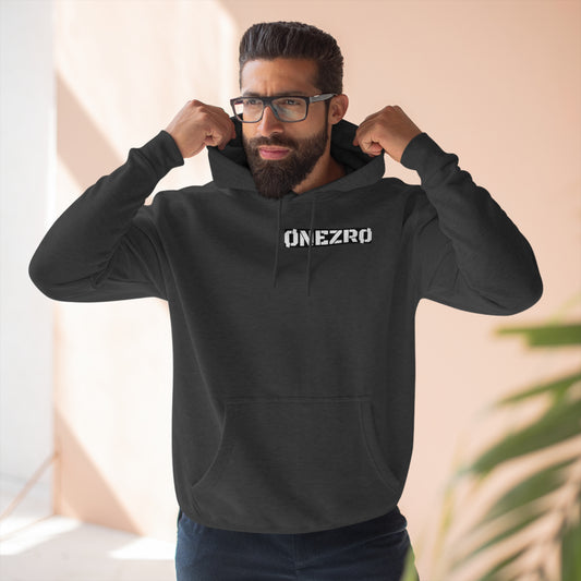 ØNEZRØ (White/Black BG Logo) Unisex Premium Pullover Hoodie