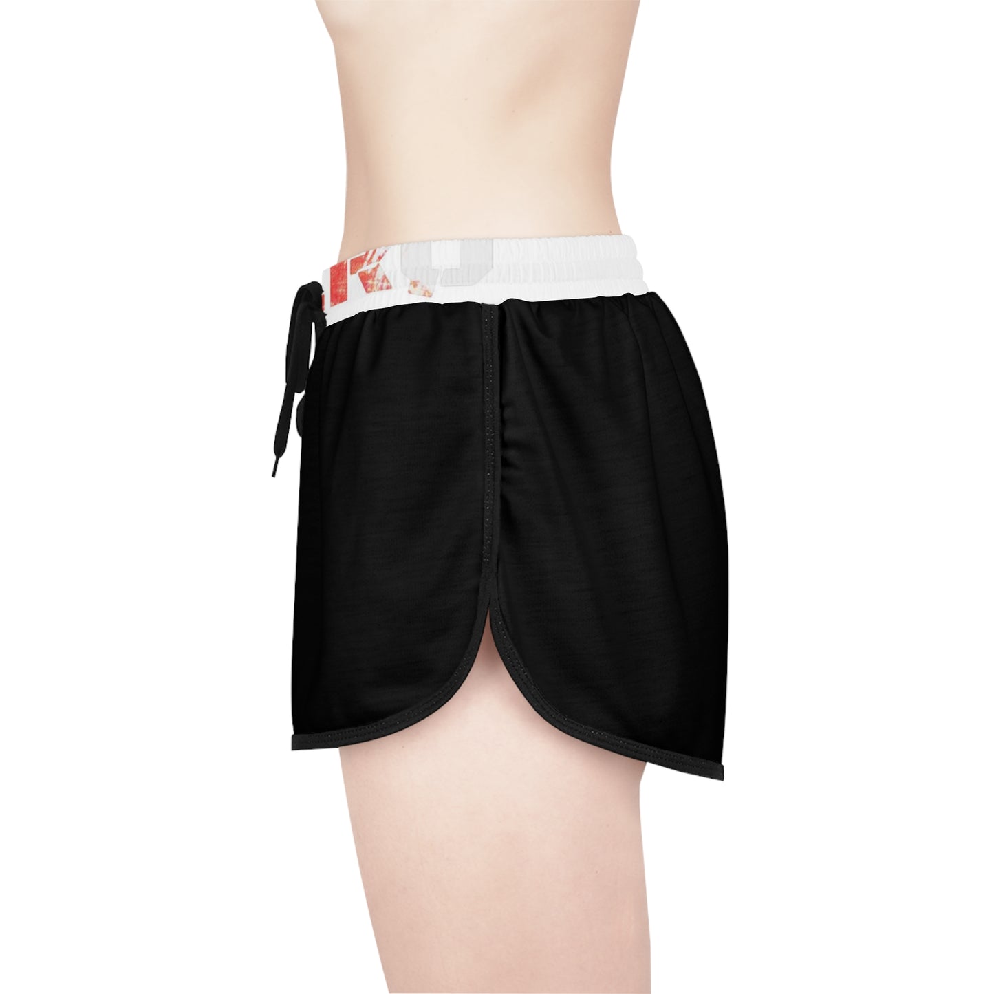 ØNEZRØ (White/Red Logo) Women's Relaxed Shorts