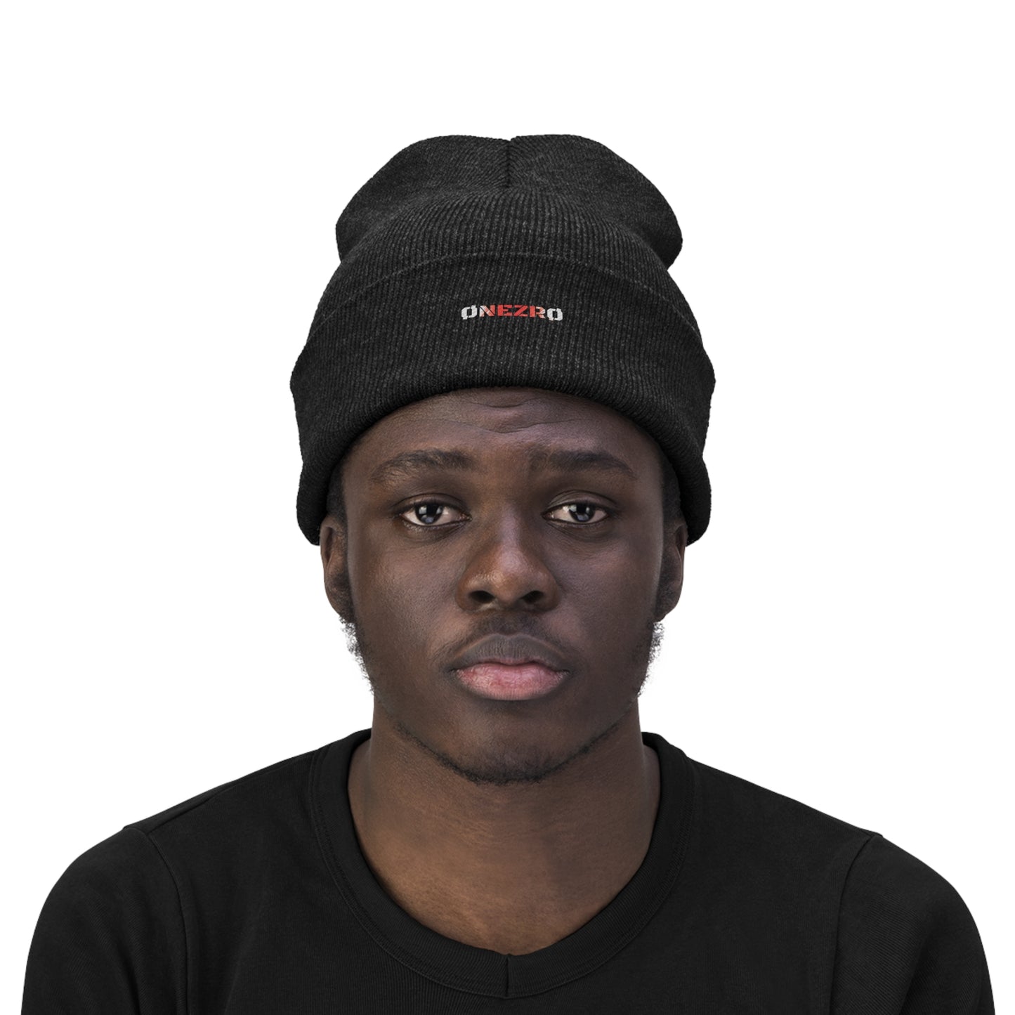 ØNEZRØ (White/Red Logo) Knit Beanie