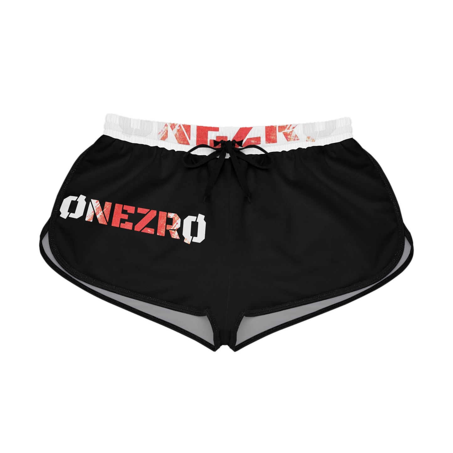 ØNEZRØ (White/Red Logo) Women's Relaxed Shorts