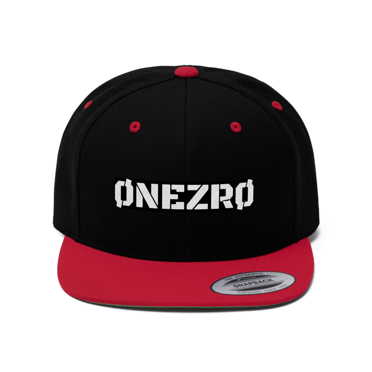 ØNEZRØ (White Logo) Unisex Flat Bill Hat