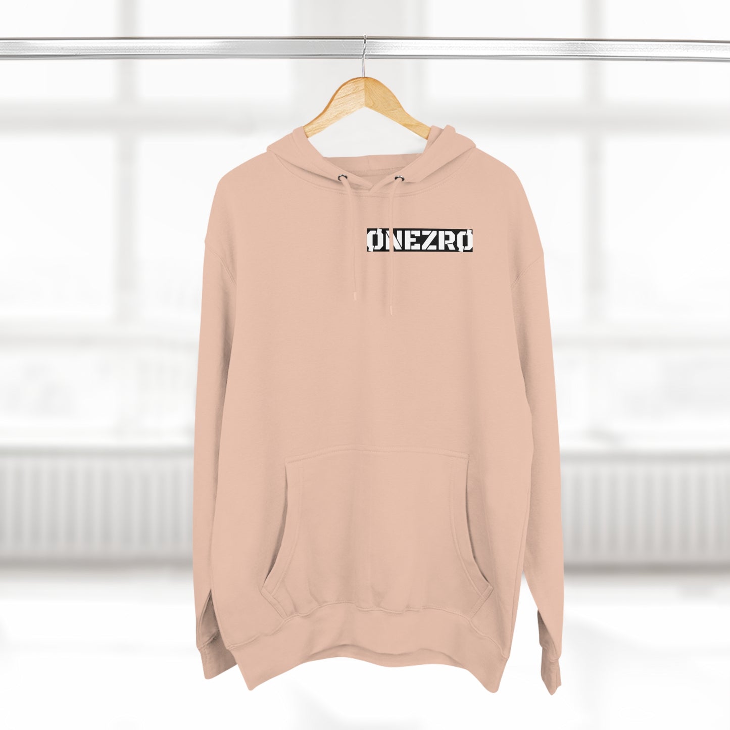 ØNEZRØ (White/Black BG Logo) Unisex Premium Pullover Hoodie