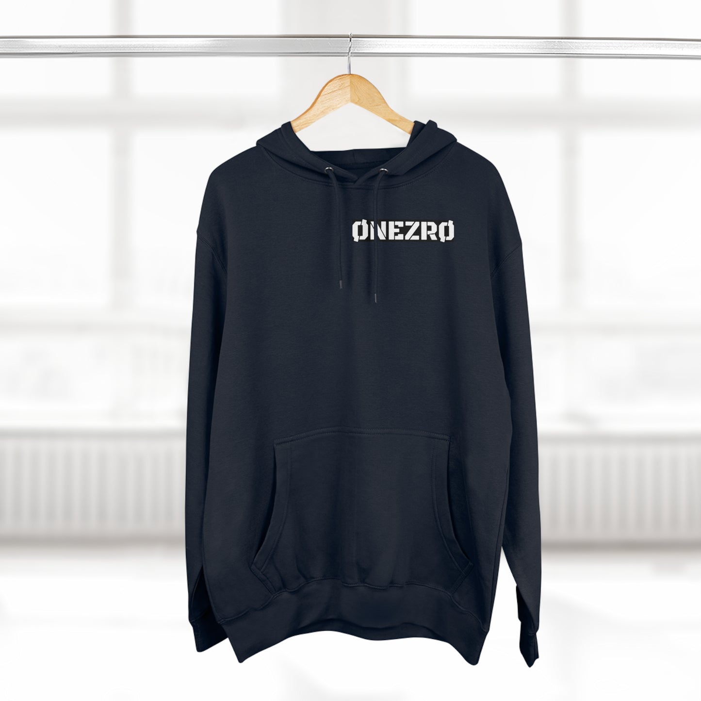 ØNEZRØ (White/Black BG Logo) Unisex Premium Pullover Hoodie